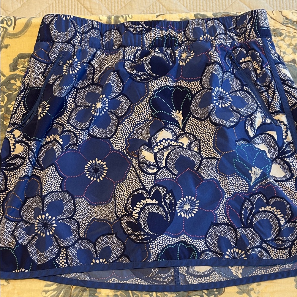 T by Talbots Blue Floral Skort